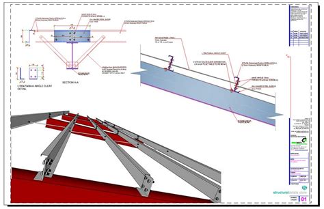 sheet metal railing|purlin detail drawing.